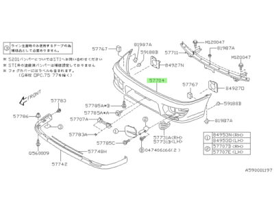 Subaru Front Bumper – P/N # 57720FA280 – Automotive Warehouse